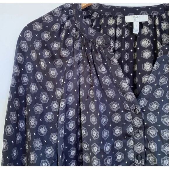 Joie Izzy 100% Silk Dot Print Blouse Small - Picture 4 of 8